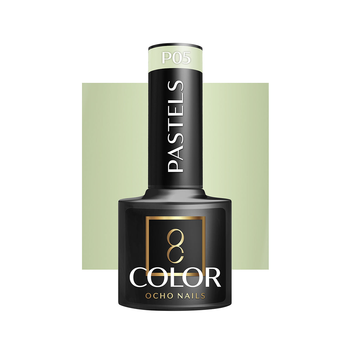 OCHO NAILS Hybrid nail polish in pastel P05, 5g bottle with soft pink and lavender shades, ideal for manicures.