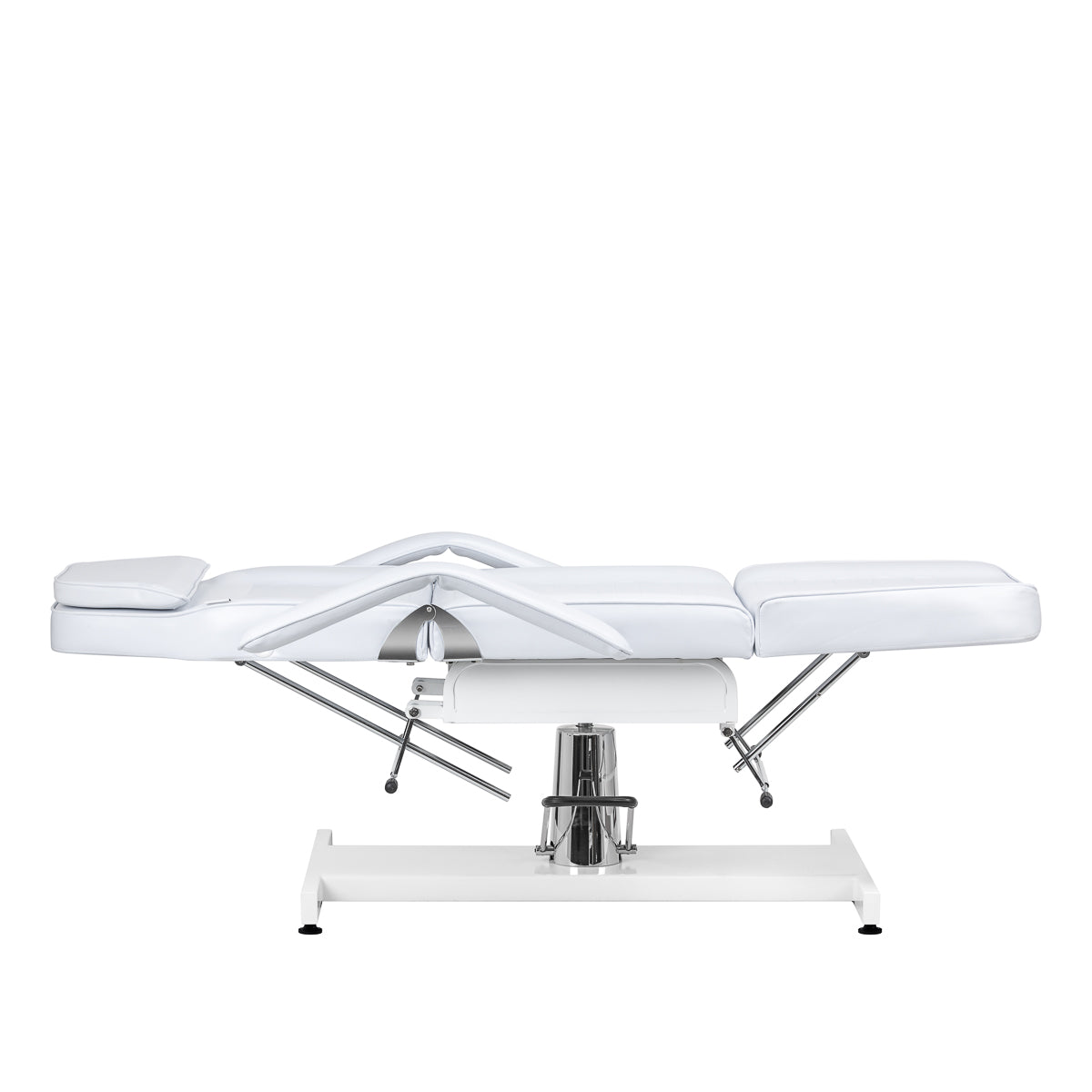 White SILLON hydraulic cosmetic chair V2 210 with adjustable features, used in beauty salon furniture settings.