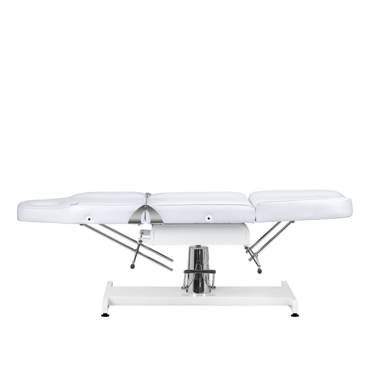 Hydraulic cosmetic chair V2 210 in white by SILLON, beauty salon furniture with adjustable features and cushioned seat.