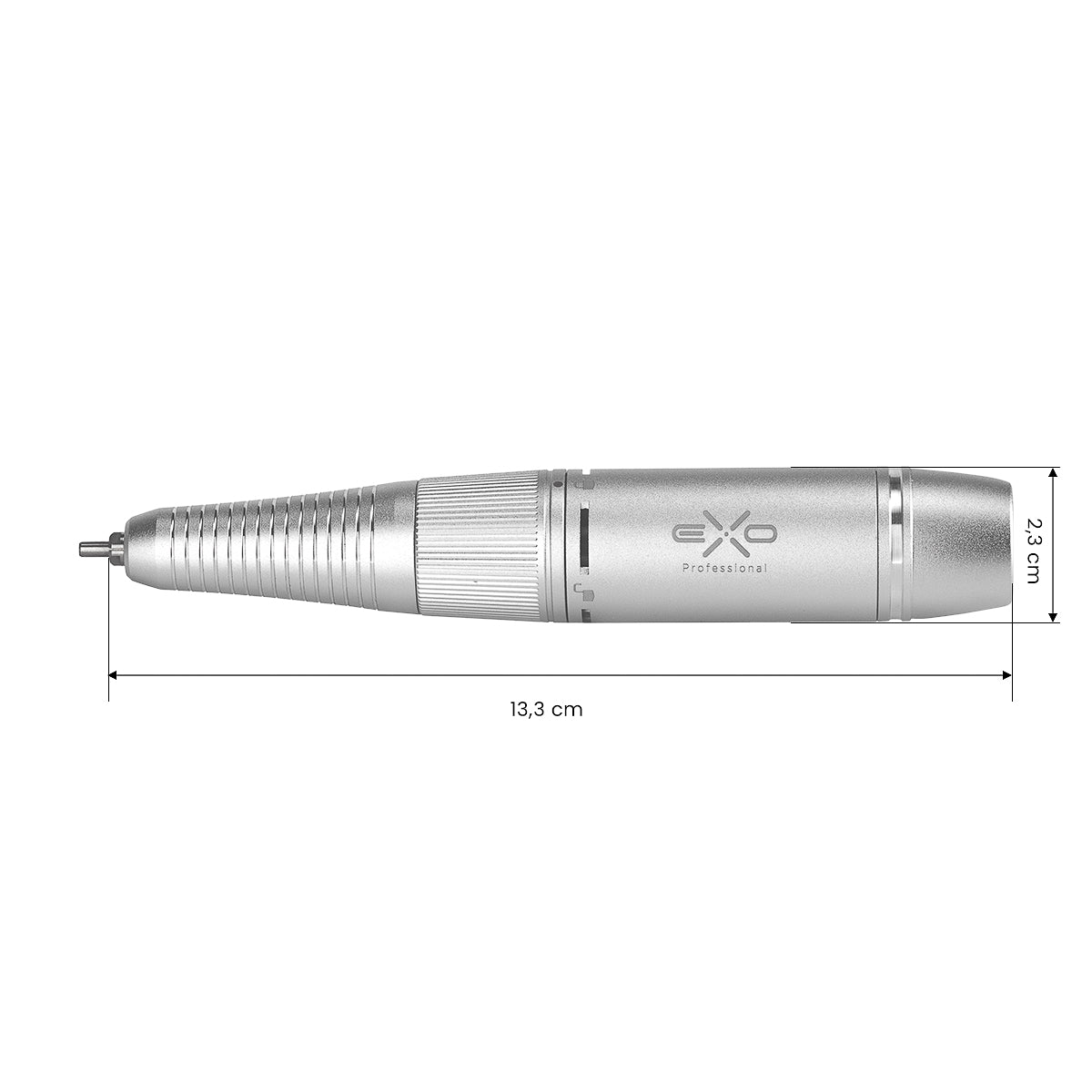 EXO Eko CX3 nail drill head attachment showing precise grinding tip for professional nail aesthetics.