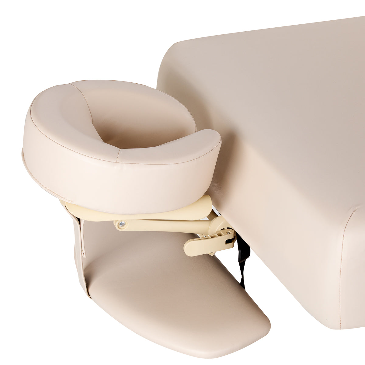 Cream SPA lounger Sillon Siesta with black base, professional beauty salon furniture for relaxing treatments.