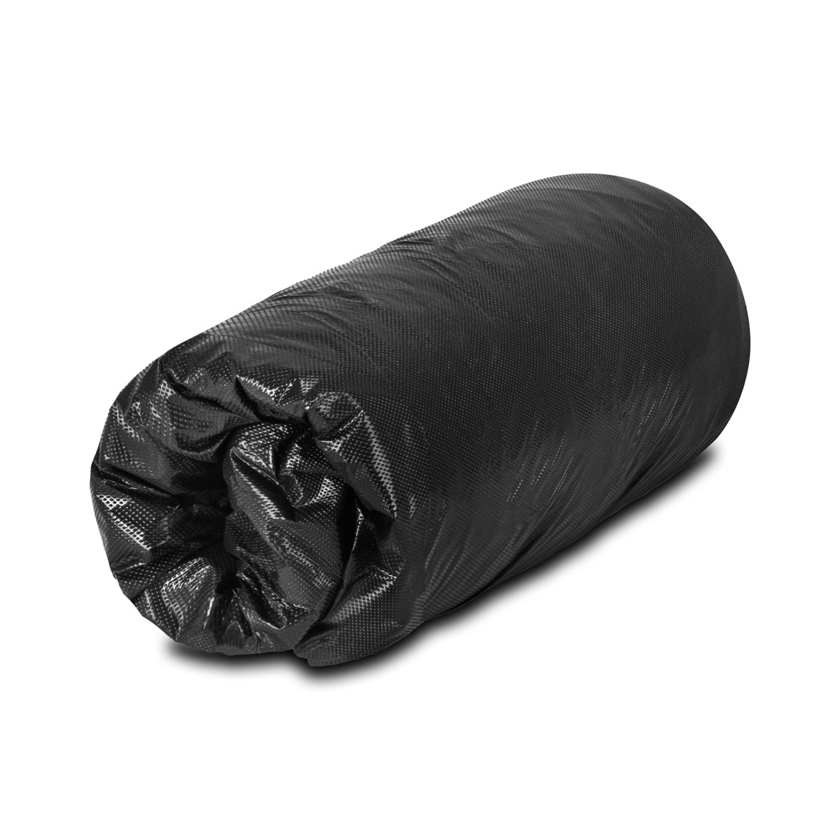 Black disposable plastic sheet with elastic band by EL CARTEL, ideal for medical or protective use.