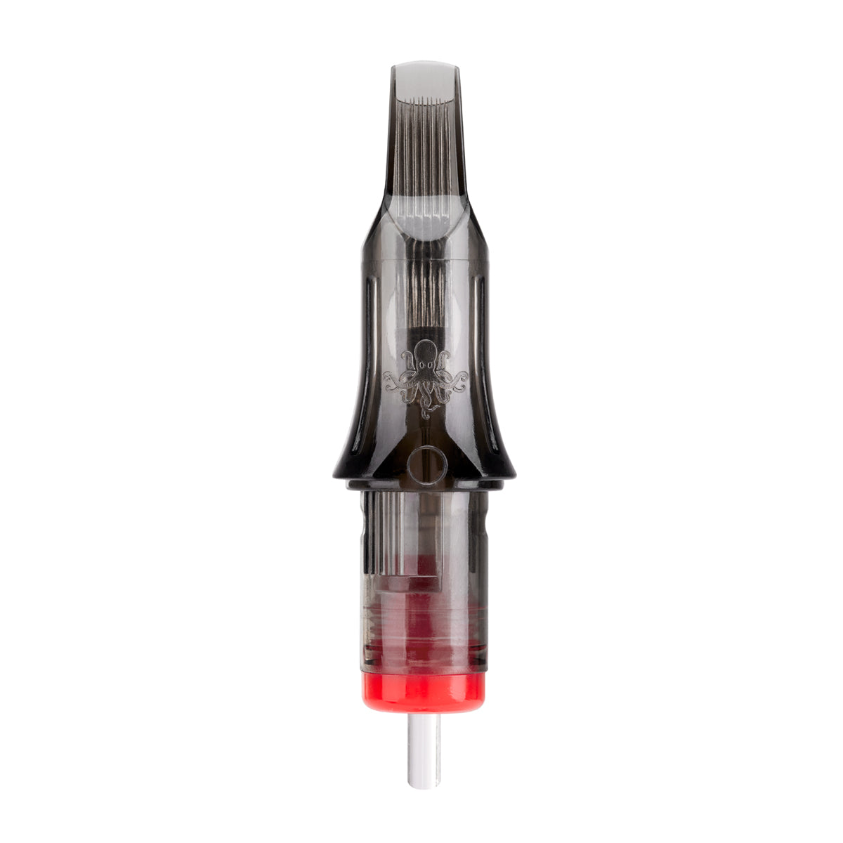 Set of 10 EL CARTEL V2 0.35mm 21RM long taper tattoo cartridges, featuring precise needle configuration for detailed work.