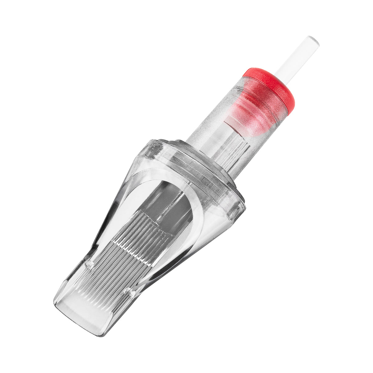 Set of 10 EL CARTEL V2 0.35 medium-taper tattoo cartridges with 25RM needles, suitable for precise tattoo work.
