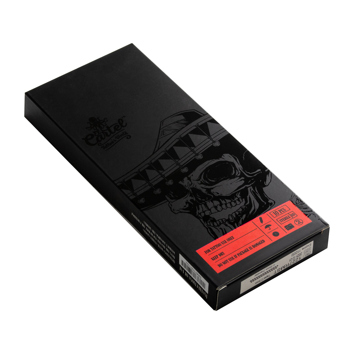 Set of 10 EL CARTEL V2 0.35mm tattoo cartridges with 27RM ShortTaper tips, designed for precise tattooing applications.