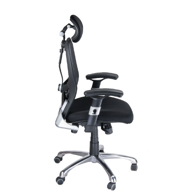 Black ergonomic office chair CorpoComfort BX-4028A by Beauty System with adjustable armrests and lumbar support.