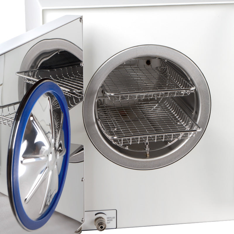 Autoclave medical Class B 8L SUN8-II with printer by Beauty System, showing control panel and sterilization chamber.