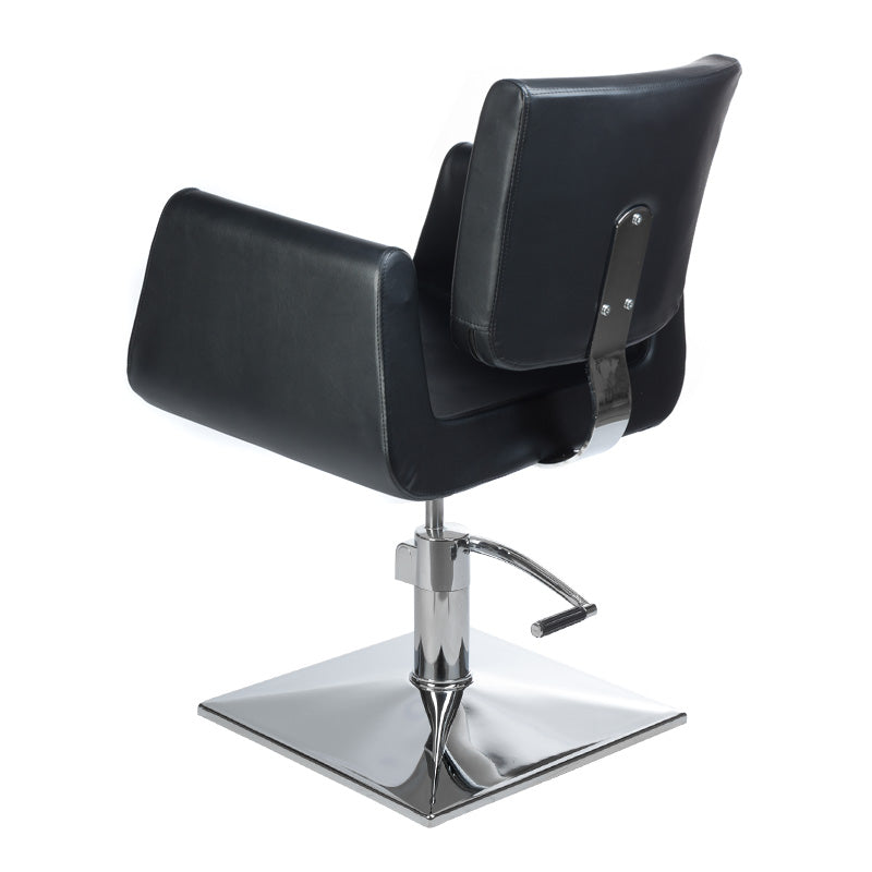 Cream-colored Beauty System Hairdressing Chair Vito BH-6971 with cushioned seat and backrest, metal armrests, and adjustable height.