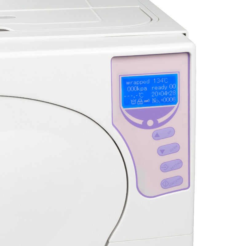 Medical Autoclave Class B 18L by Beauty System, compact sterilizer with digital printer for medical instrument sterilization.