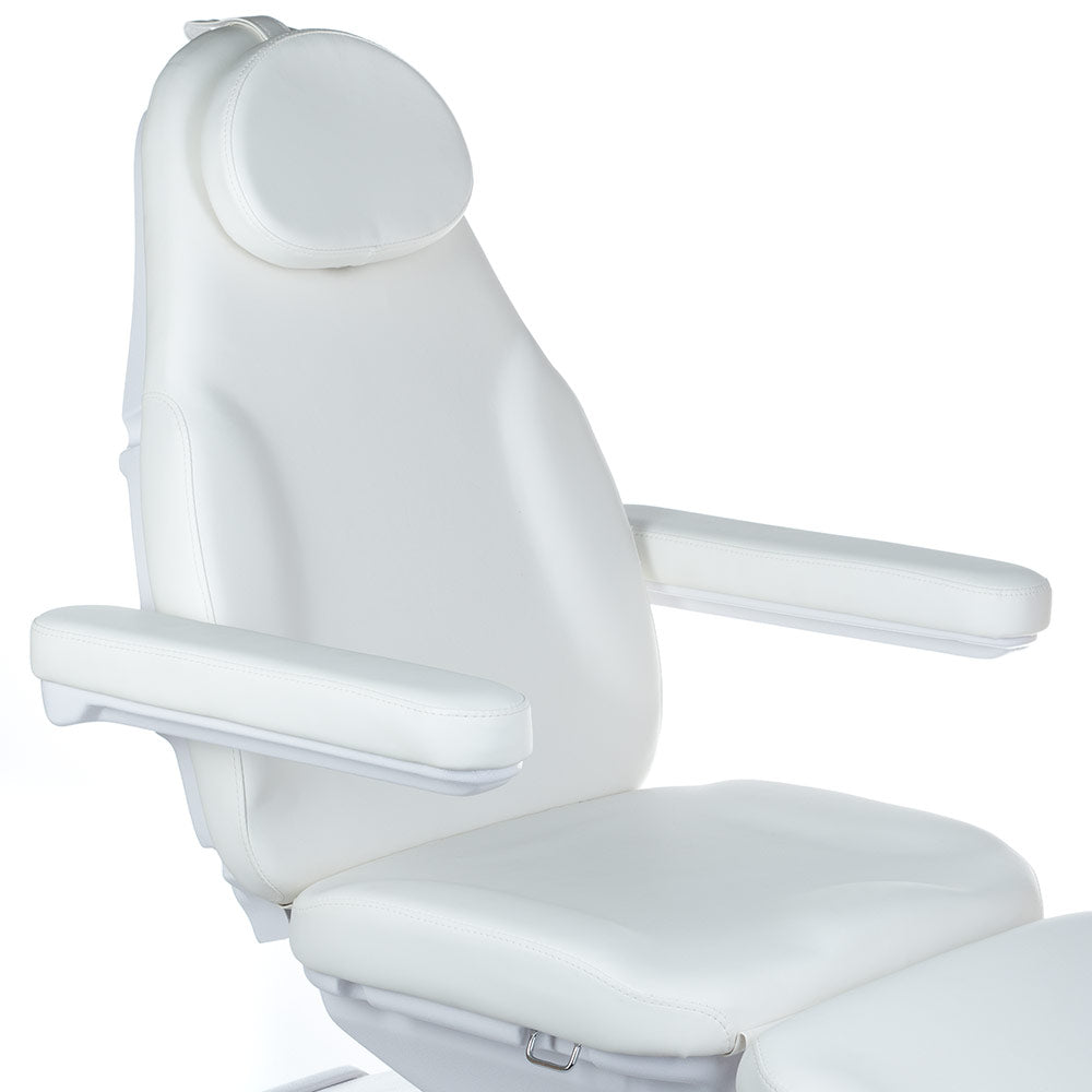 Electric beauty chair MODENA BD-8194 by Beauty System in white, featuring adjustable electrical controls and padded upholstery.