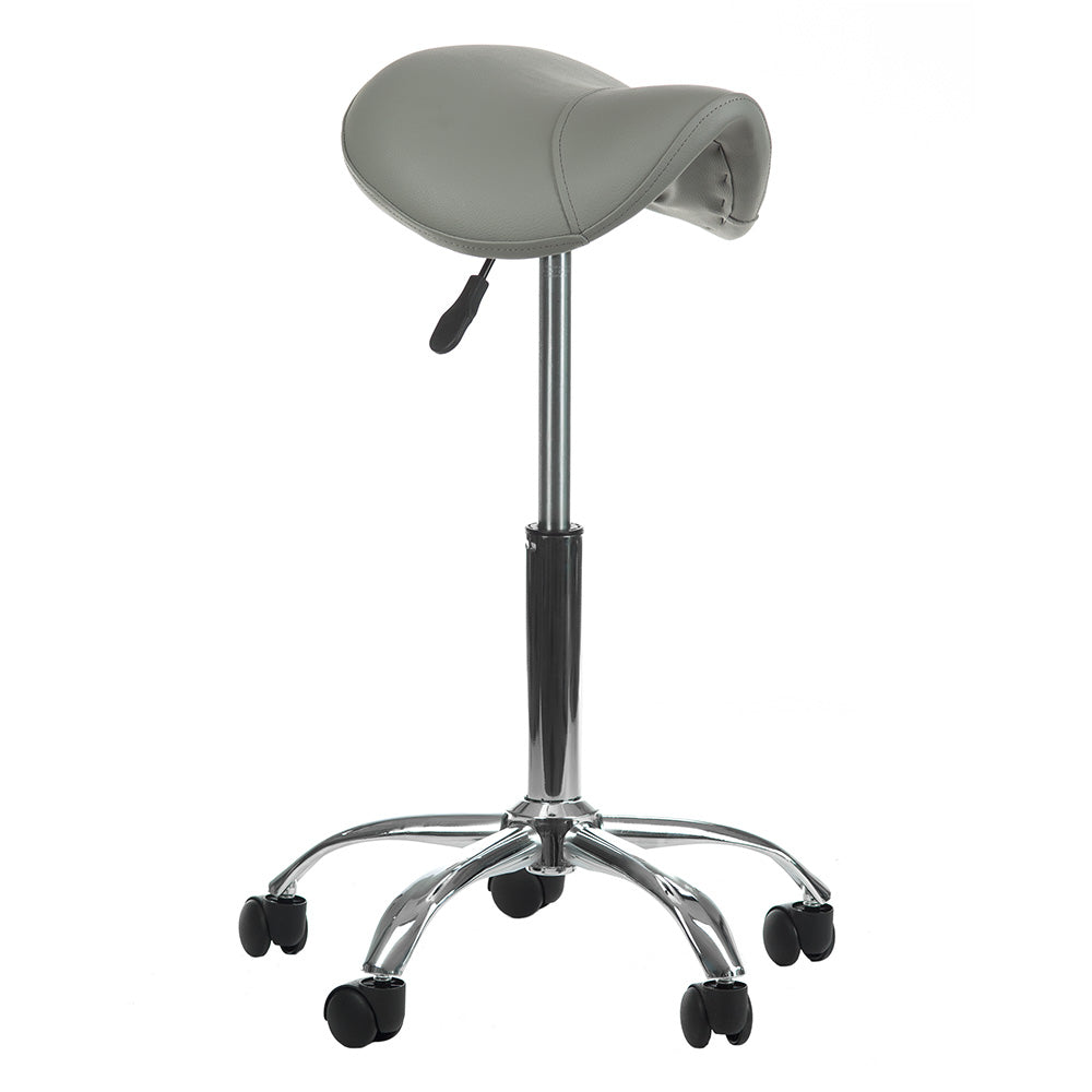 Gray cosmetic stool BD-9909 by Beauty System with cushioned seat and sturdy base, perfect for beauty and salon use.