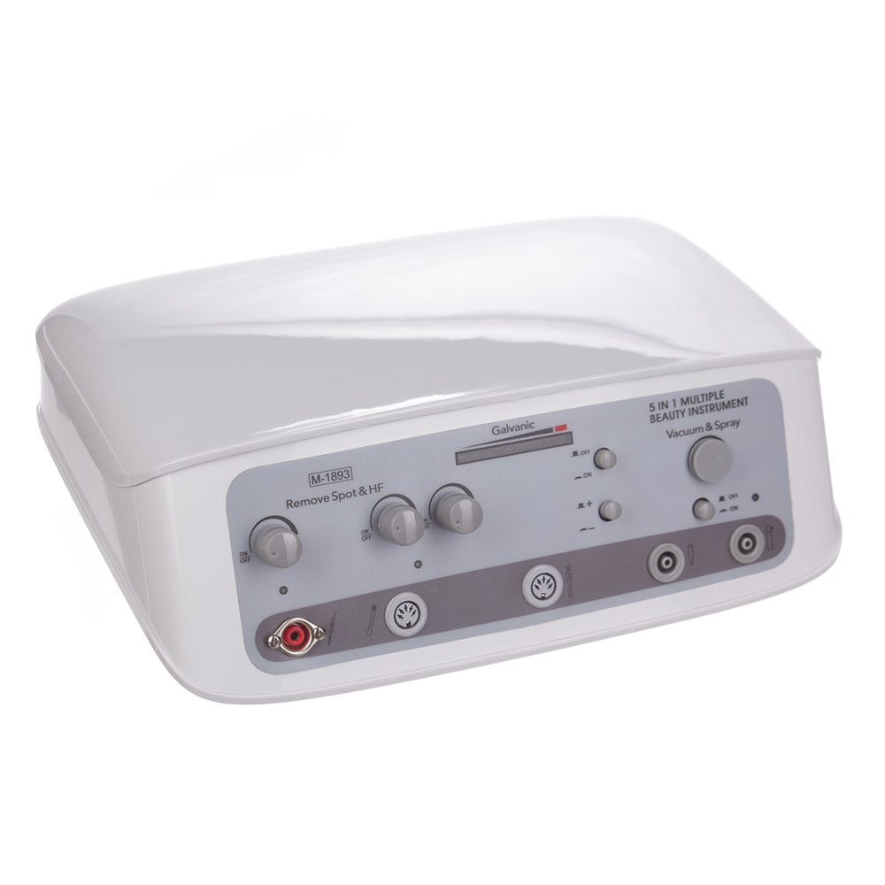 5-in-1 Cosmetic Device BR-1893 Gray (Galvanic, HF, Vacuum, Spray, Spot Removal) - BVShop