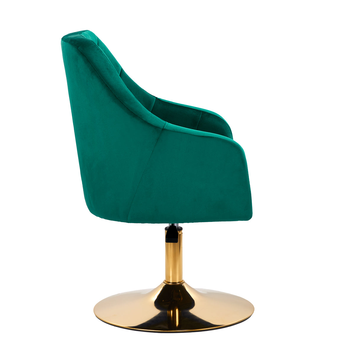 Green 4Rico swivel office chair with adjustable height and armrests, designed for ergonomic comfort and modern workspace use.