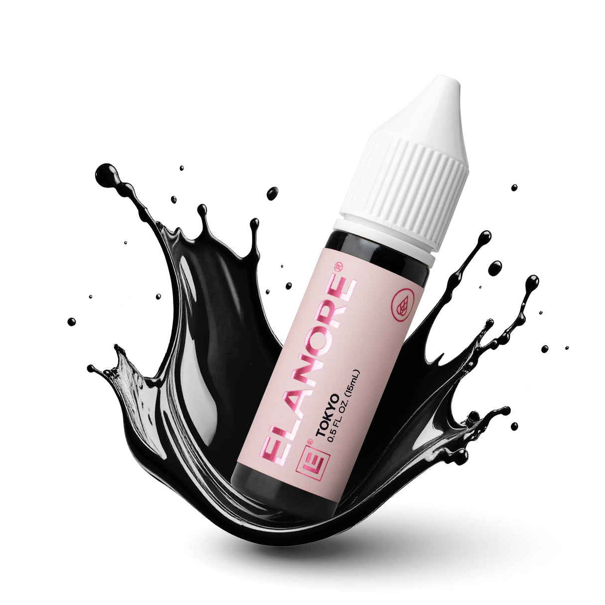 The Pigment X ELANORE Tokyo eyebrow pigment bottle with 15ml label, showing the product in a sleek container.