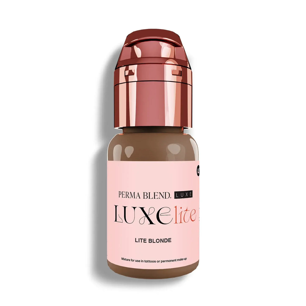 Perma Blend Luxe Lite Blonde PMU pigment 15ml bottle for soft natural brow work
