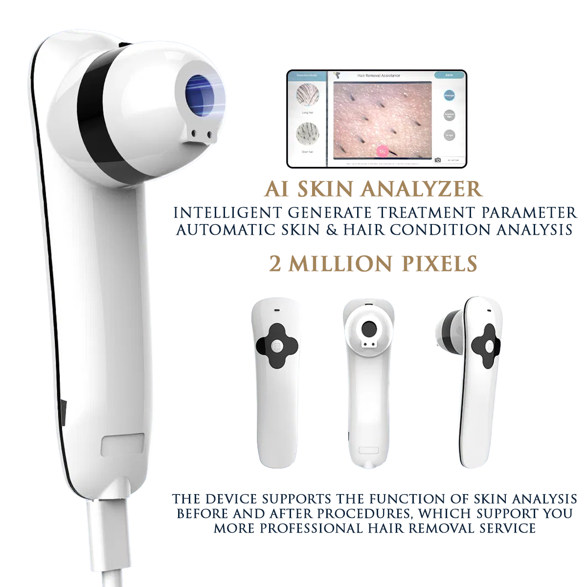 Skin Monarch Quantum Pro diode and picosecond laser device with sleek design and control panel, used for advanced skin treatments.