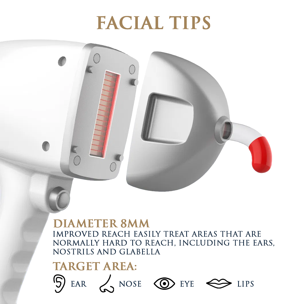 Skin Monarch Quantum Pro diode and picosecond laser device with sleek design and control panel for advanced skin treatments.