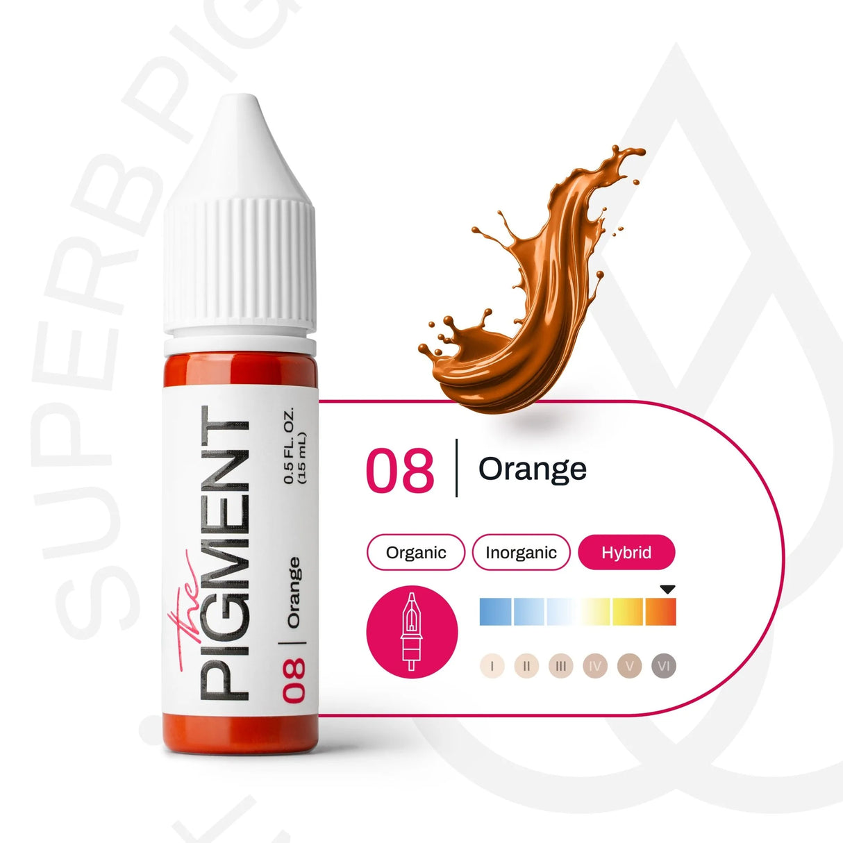 The Pigment 08 Orange Pigment (15ml) - BVShop