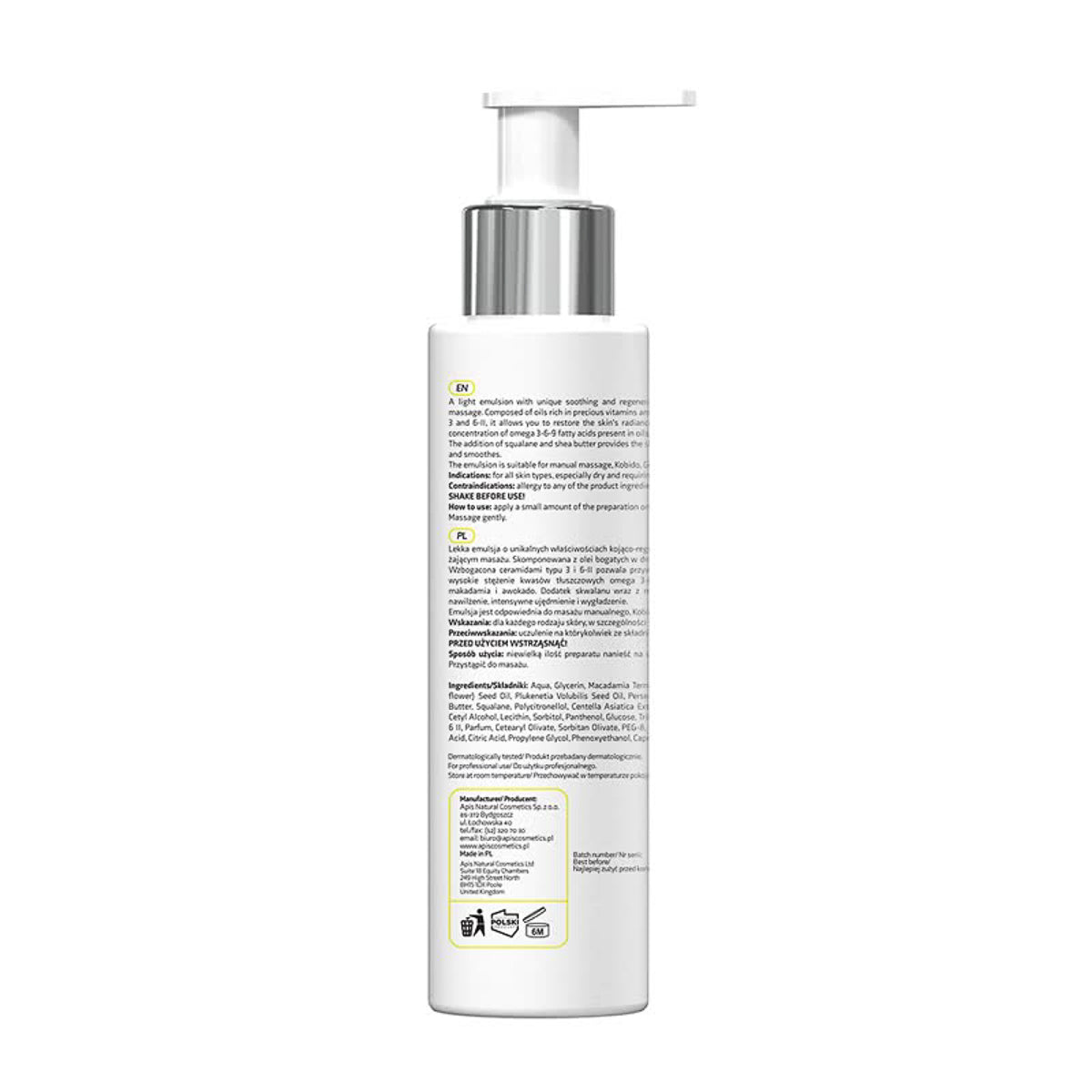 Apis CERAMIDE REPAIR Facial massage oil emulsion with ceramides 150 ml - BVShop