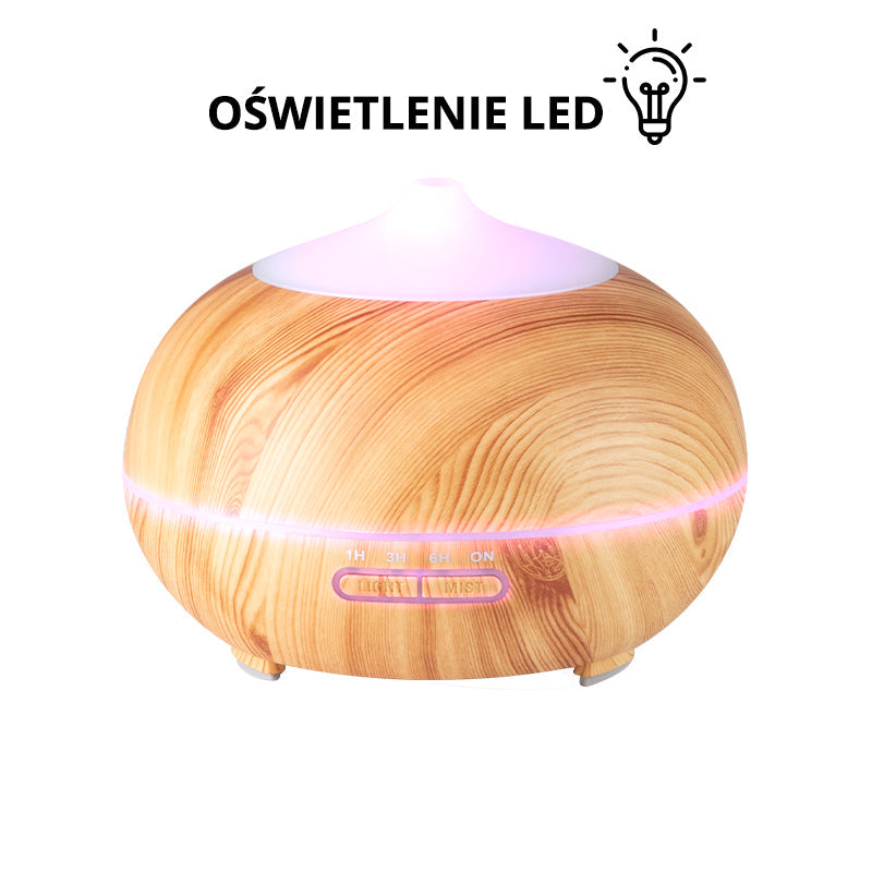 Aroma diffuser spa air humidifier 06 light wood 400ml + timer - BVShop