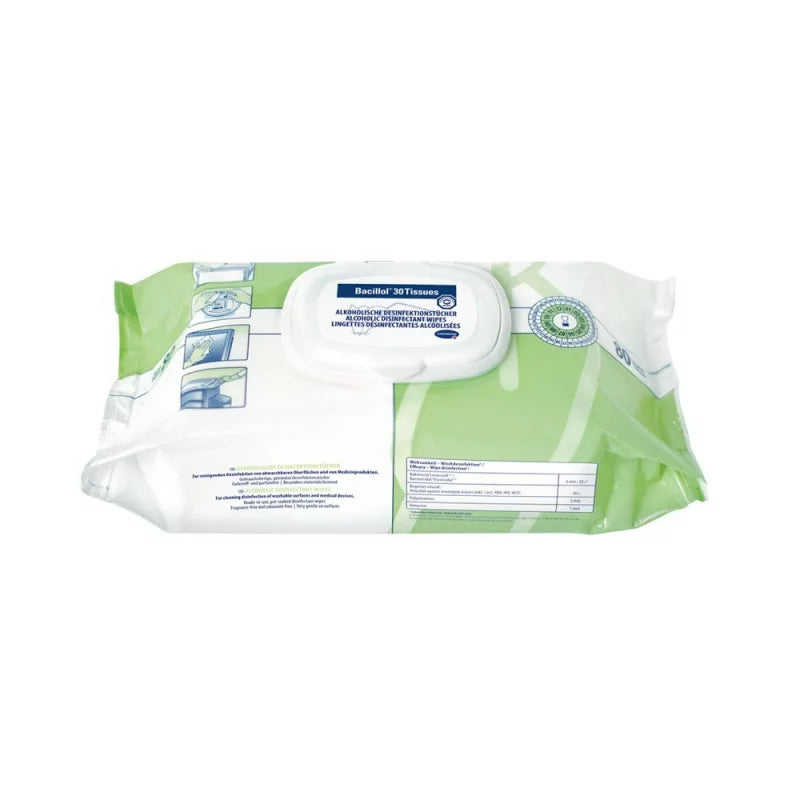 Bacillol 30 Tissues Surface Disinfection Wipes 18cm x 20cm - BVShop