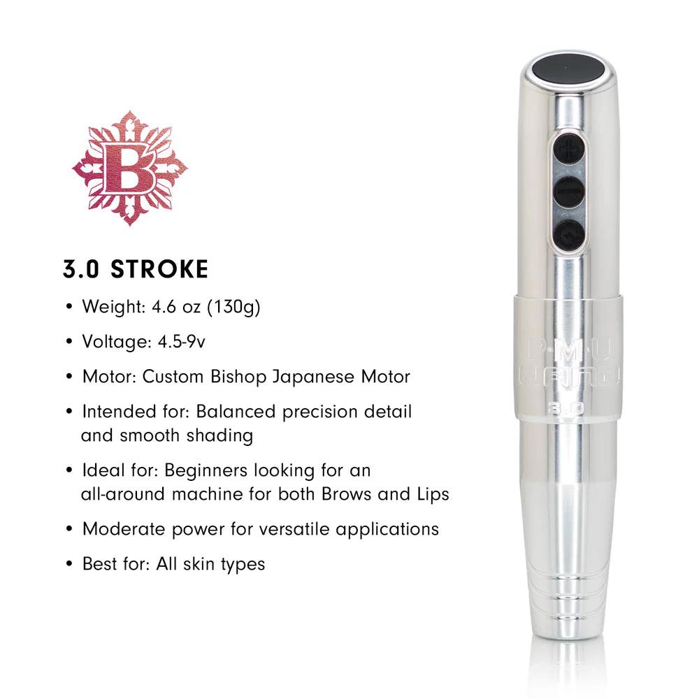 Bishop PMU Wand Hot Pink Wireless Machine Kit Stroke 3.0mm - BVShop