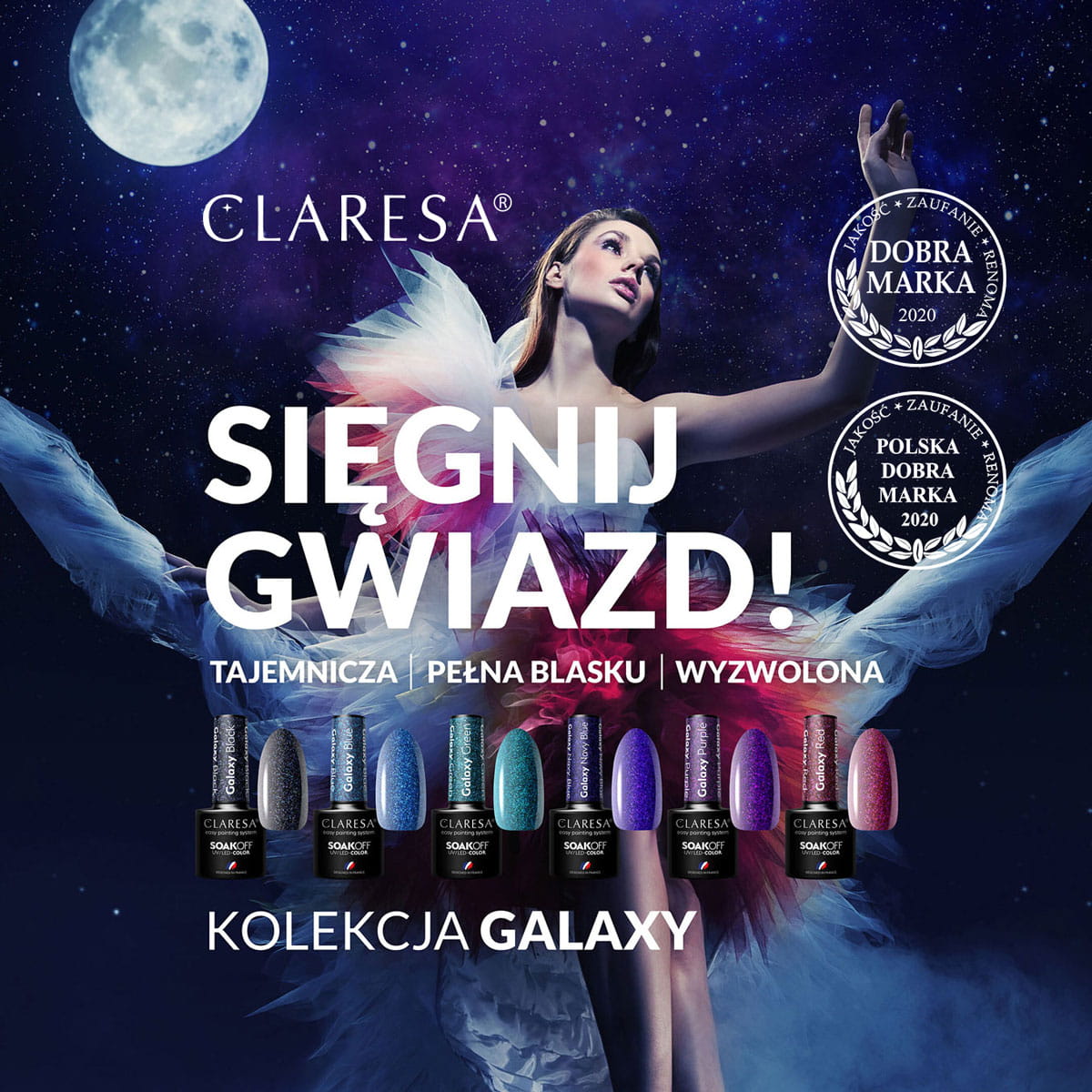CLARESA Gel polish Galaxy Red 5g - BVShop