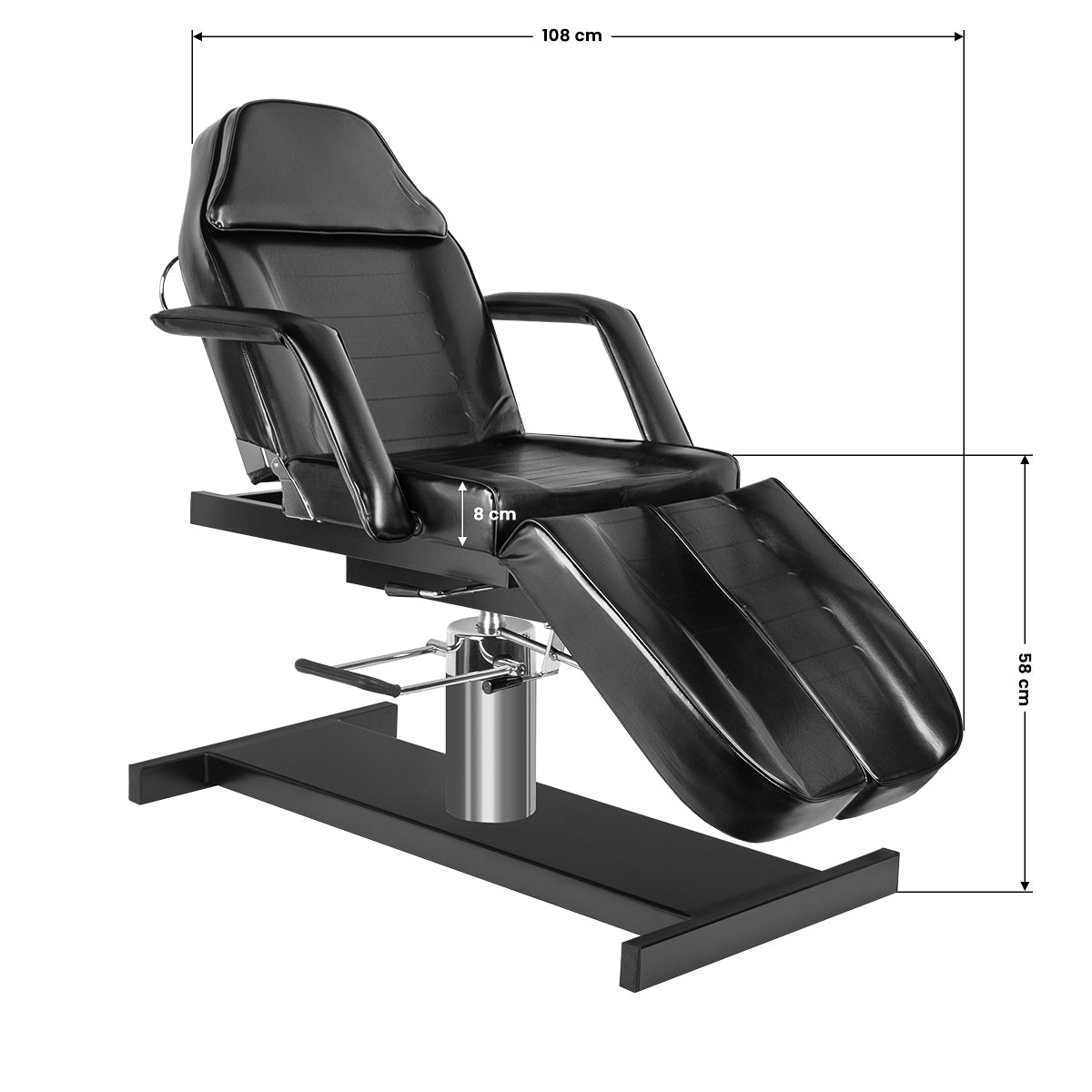 Cosmetic chair hyd. a 210c pedi black - BVShop