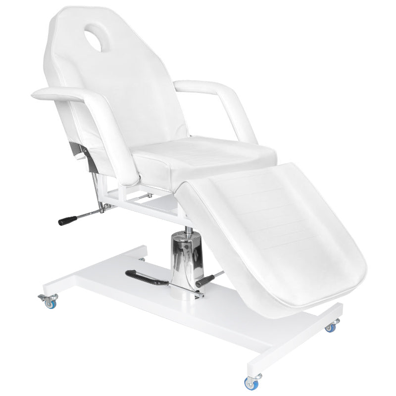 Cosmetic chair hyd. basic 210 white on wheels - BVShop