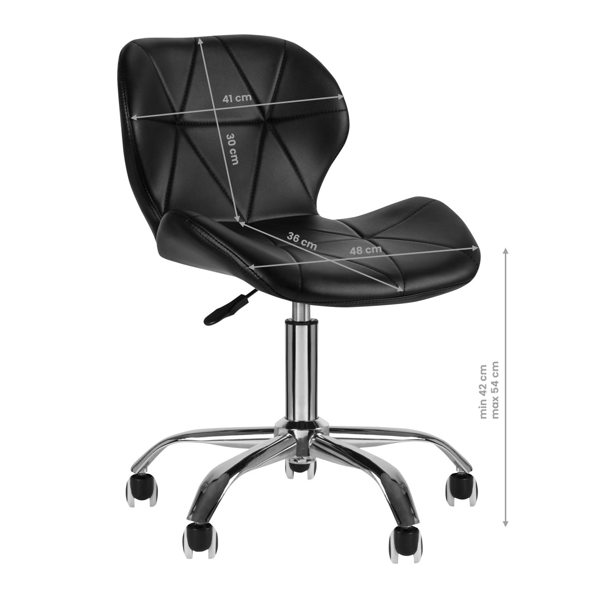 COSMETIC STOOL QS-06 BLACK - BVShop