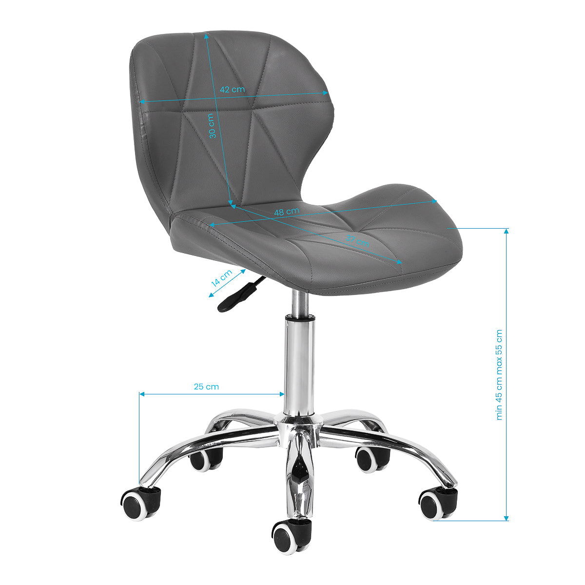 Cosmetic stool QS-06 gray - BVShop