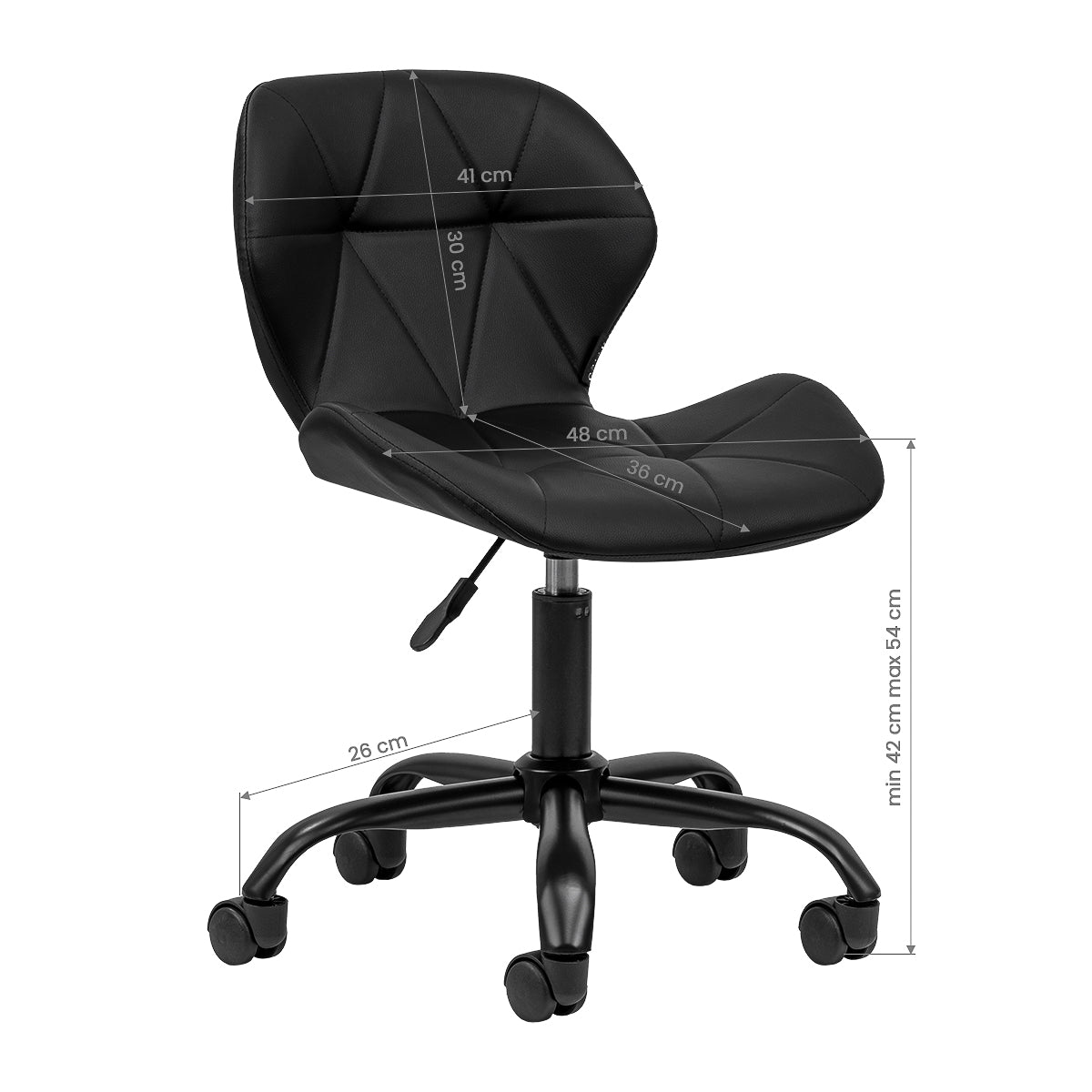 Cosmetic stool QS-06B black - BVShop