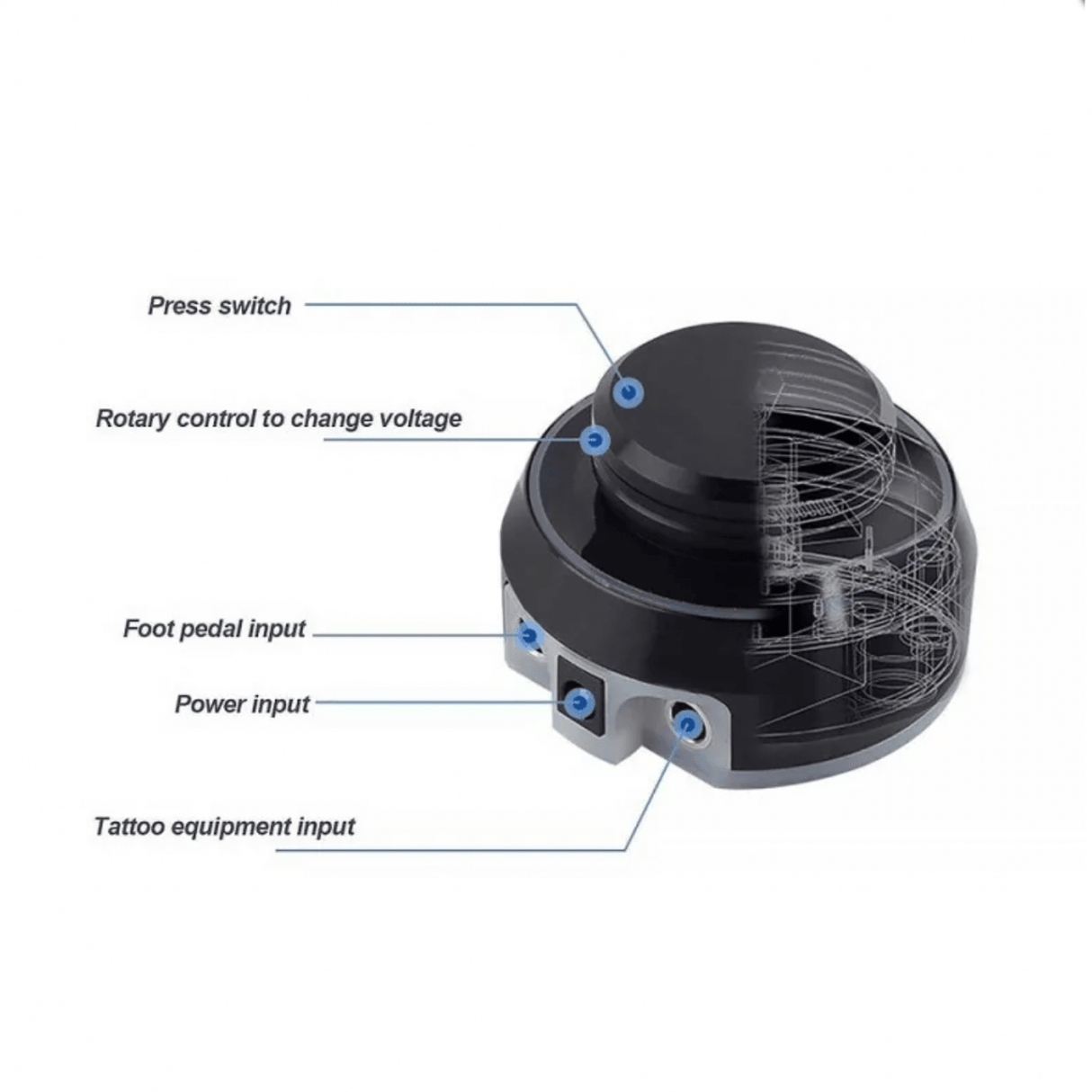 Critical Tattoo Power Supply Atom Silver - BVShop