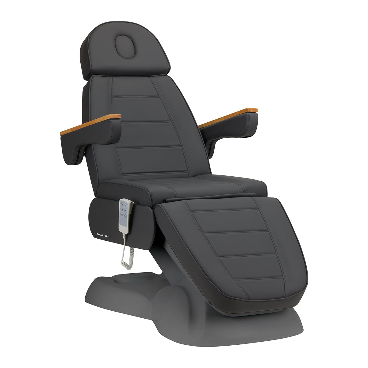 Electric cosmetic chair SILLON Lux 273b 3 actuators gray with gray base - BVShop