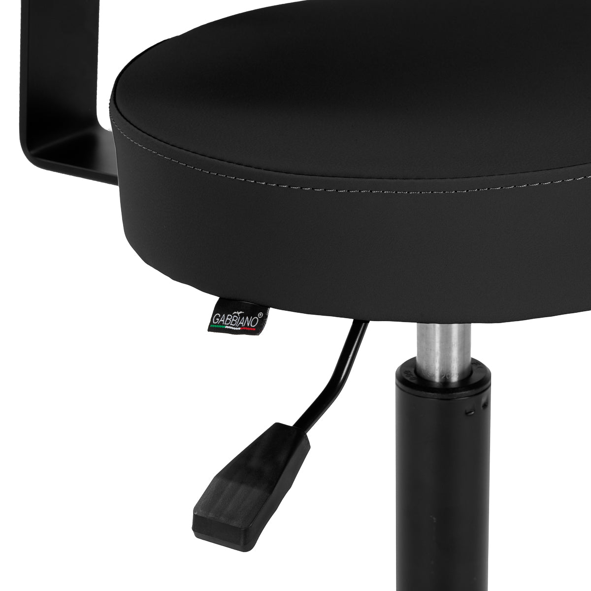 Gabbiano hairdressing stool D026 black - BVShop