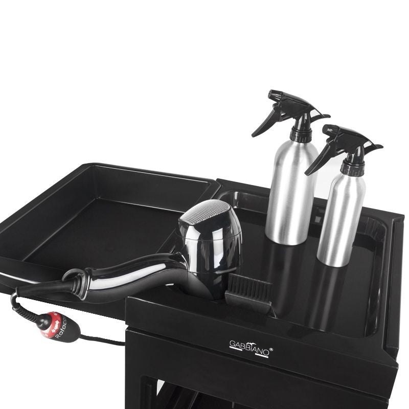 Gabbiano hairdressing trolley 048A black - BVShop
