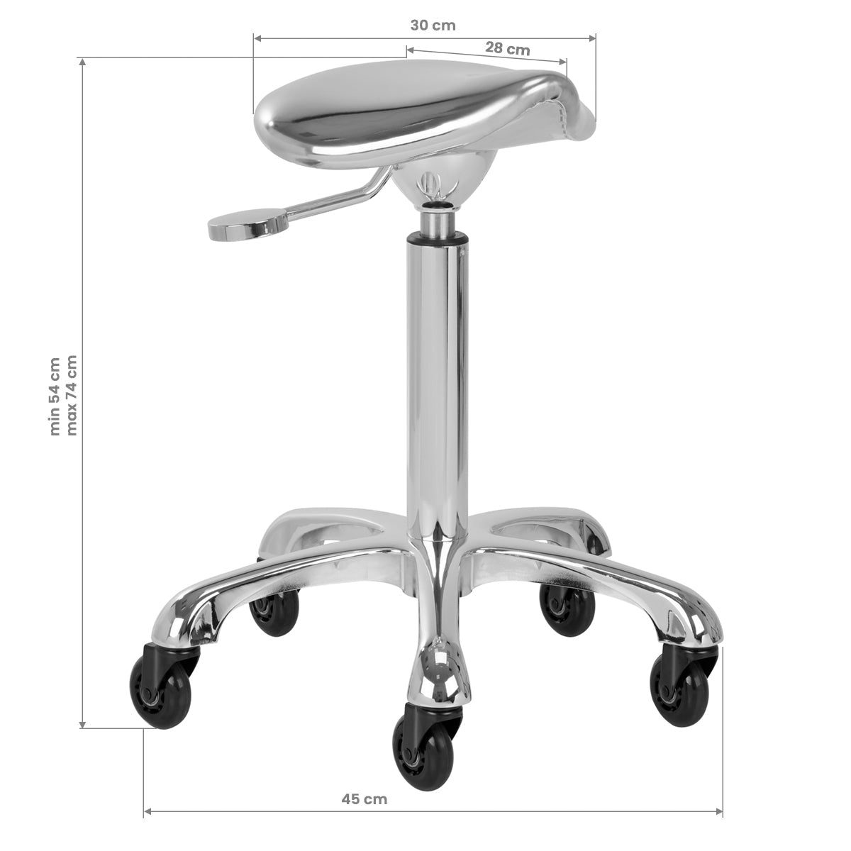 Gabbiano stool Fine Silver - BVShop