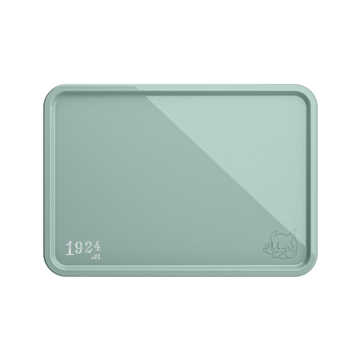 Ghost Mr. Skelly Travel Tray Base in Morn Slow muted light blue – compact travel tattoo tray system with custom carry case 650x200x190mm