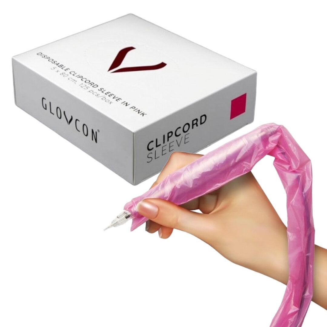 Glovcon Clip Cord Sleeve Pink 5x80cm 125pcs - BVShop