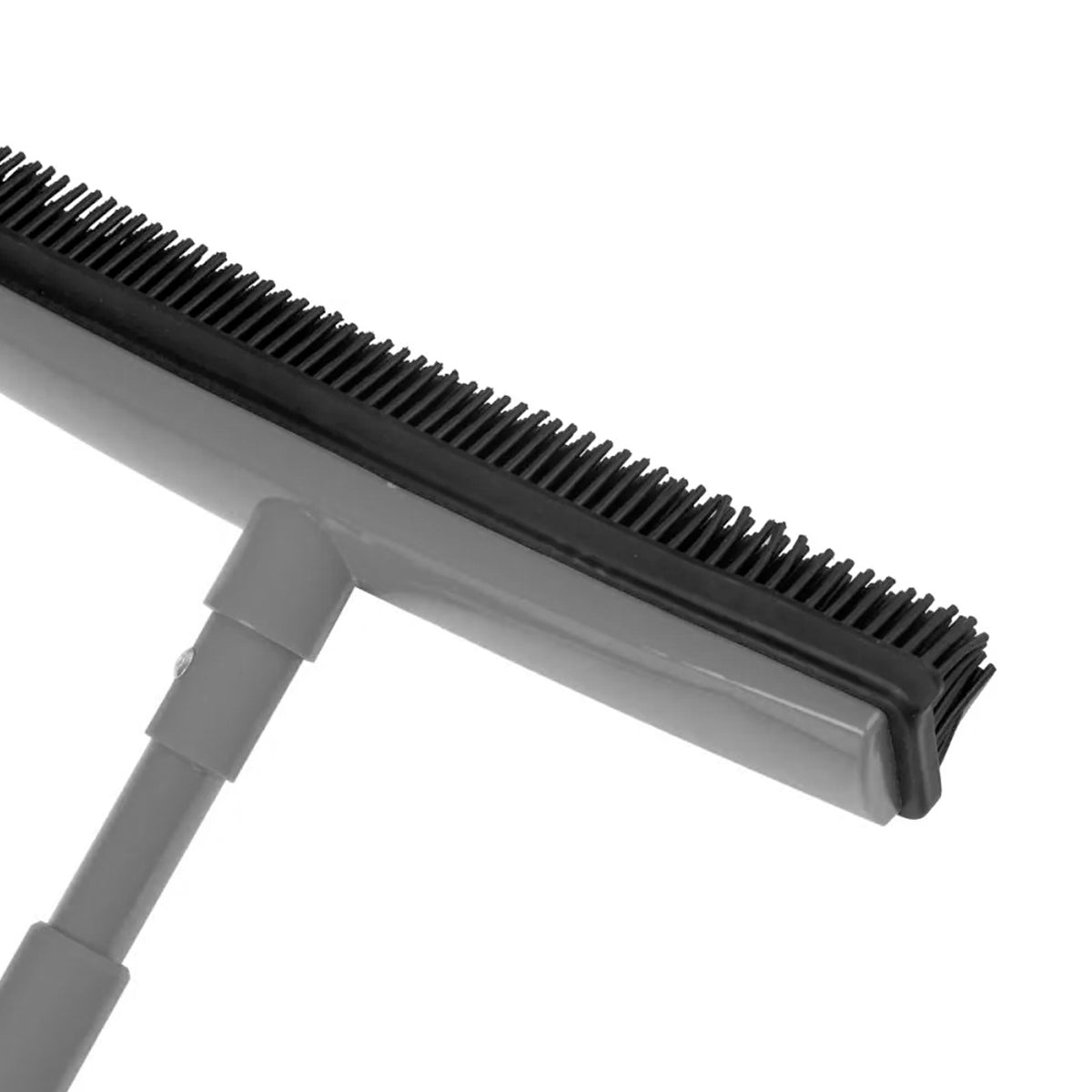 Hairdresser's rubber broom with telescopic pole gray - BVShop