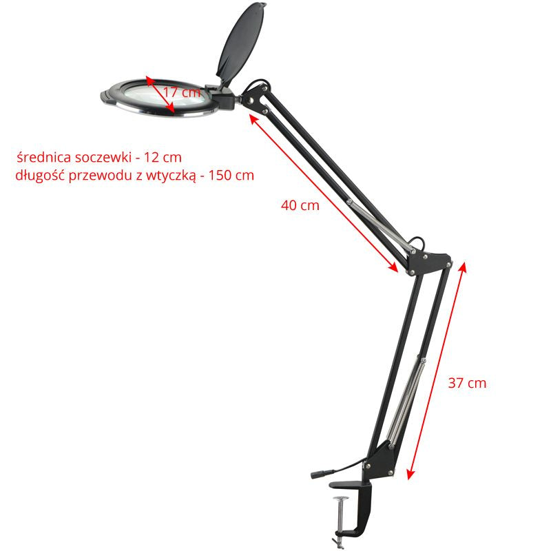 LED magnifying lamp moonlight 8012/5 "black for the table top - BVShop