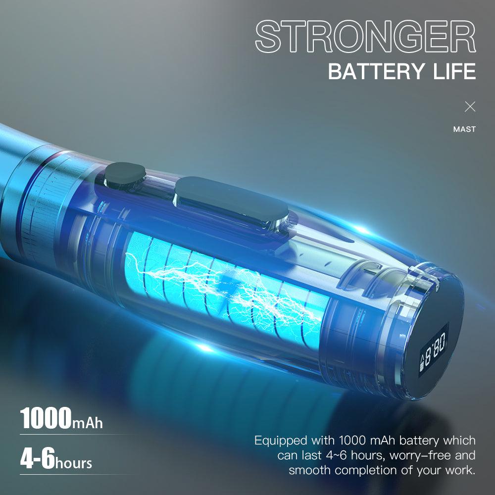 Mast P20 Machine Wireless Blue Tattoo And PMU Pen - BVShop