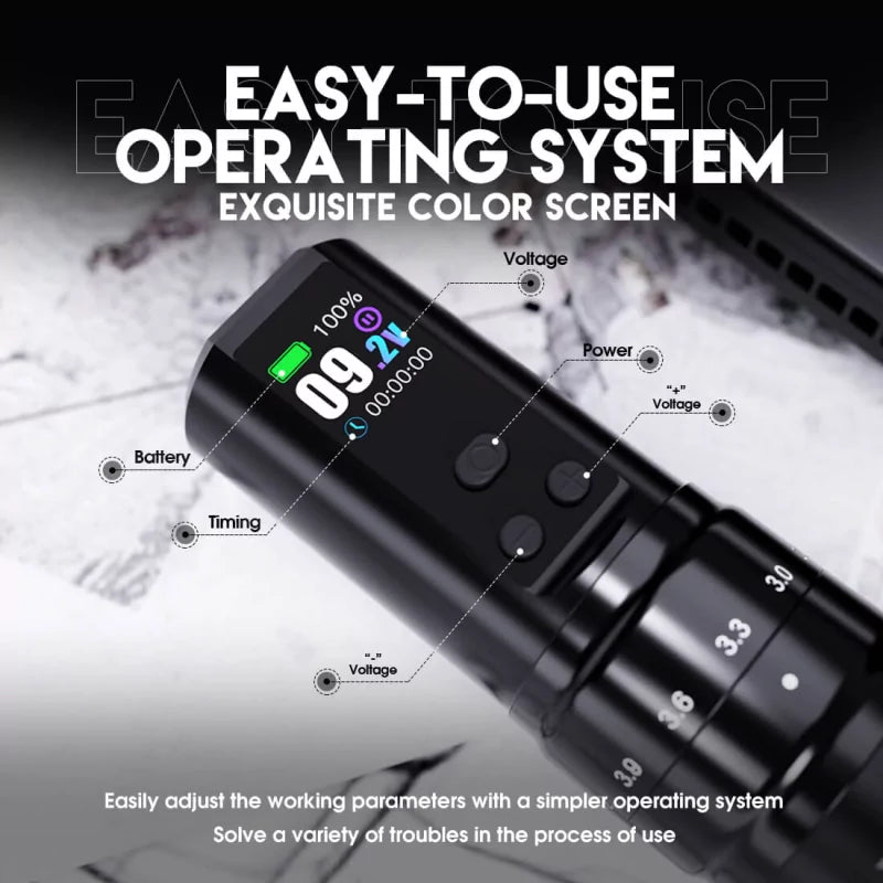 Mast Fold 2 Pro wireless tattoo machine with sleek design and ergonomic grip, ideal for professional tattoo artists.