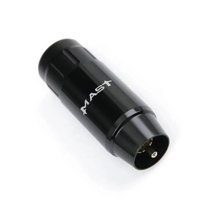 Mast Tour Wireless Battery shown with compact design and USB charging port, ideal for portable electronic devices.