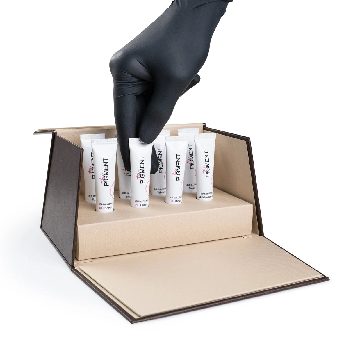 The Pigment Microblading Pigments Collection with 8 x 10ml bottles of professional microblading pigments by The Pigment.