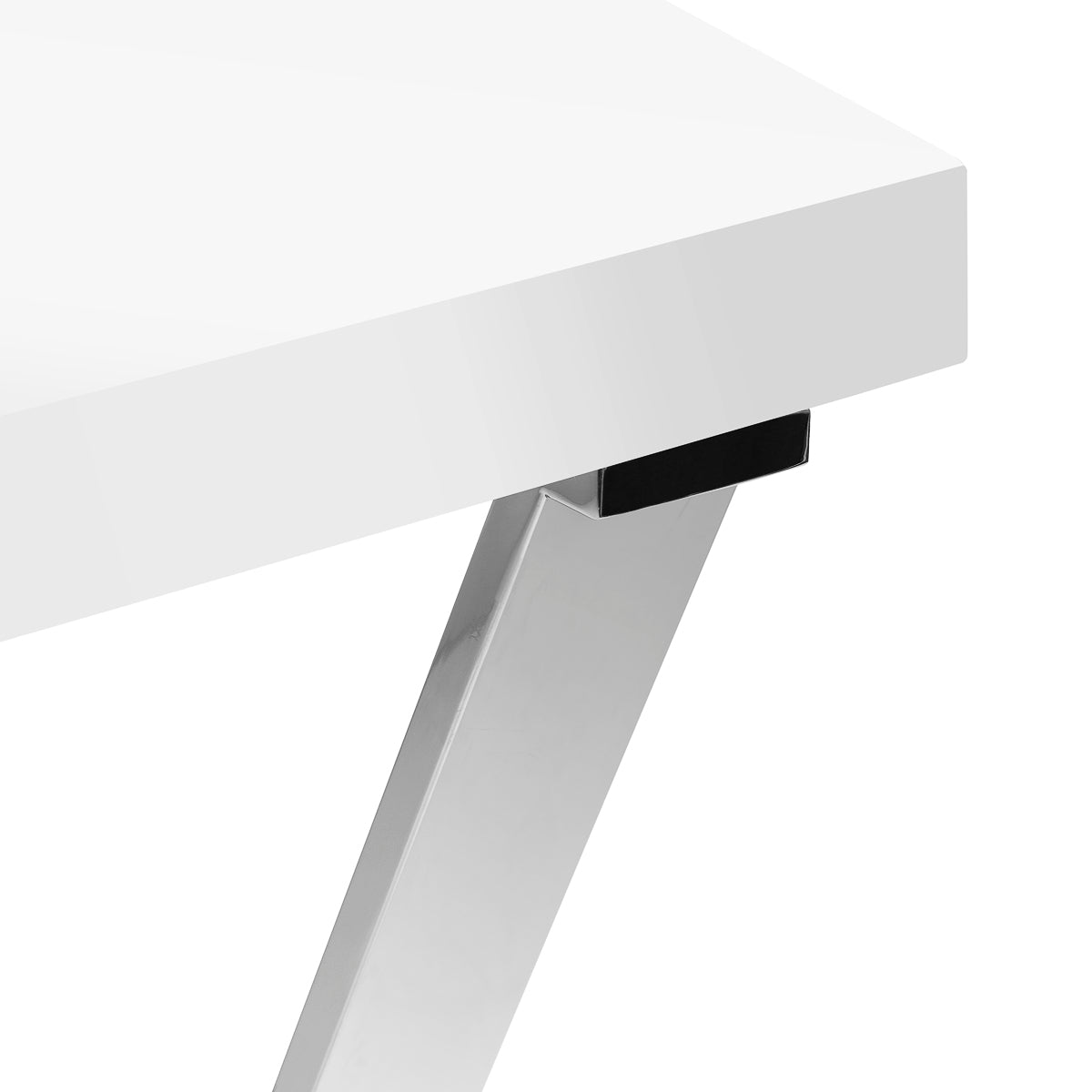 Momo 04-SL cosmetic desk with sleek black finish, spacious tabletop, and multiple drawers for makeup and beauty essentials.