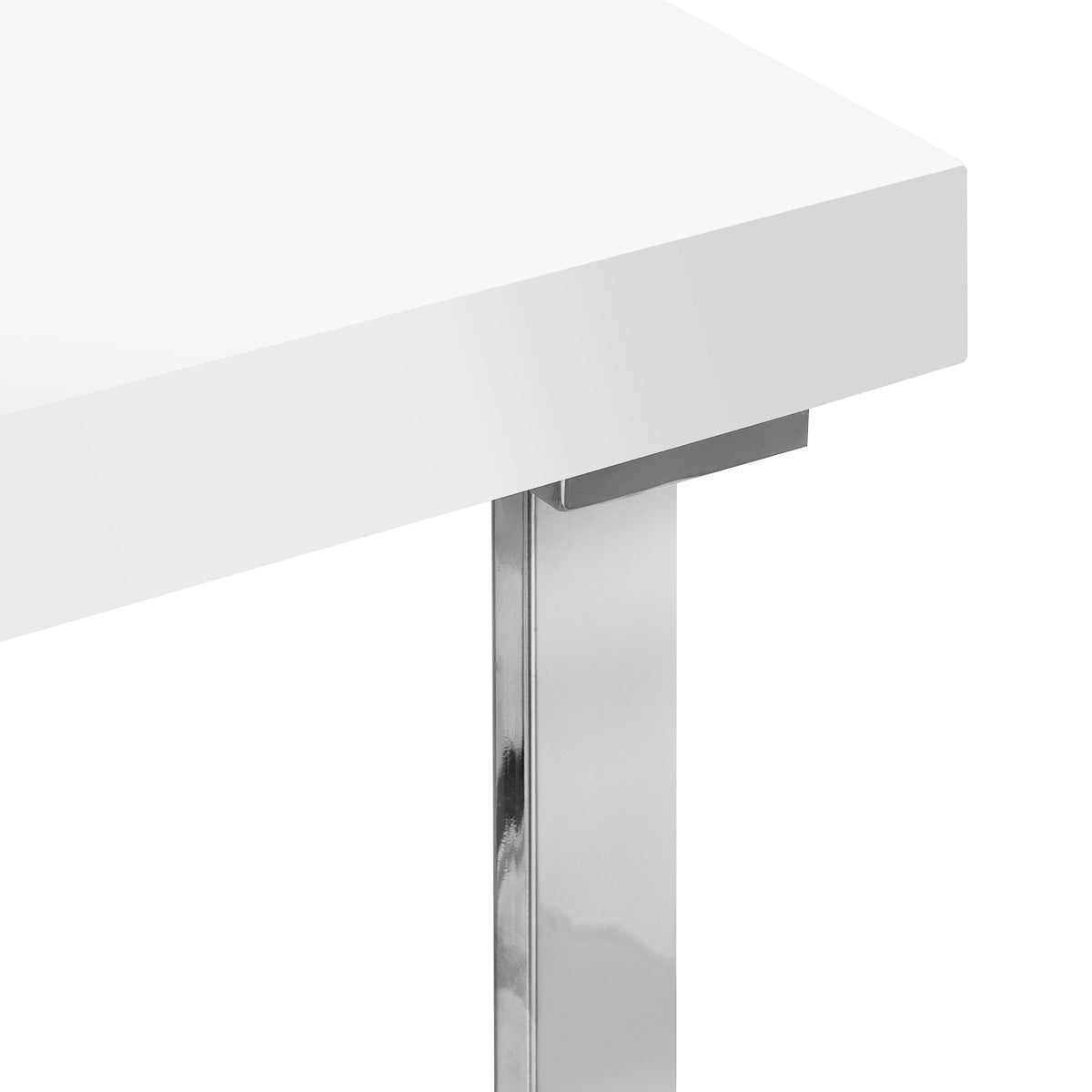 Momo 05-SL cosmetic desk with sleek black finish, featuring spacious surface and storage compartments for beauty essentials.