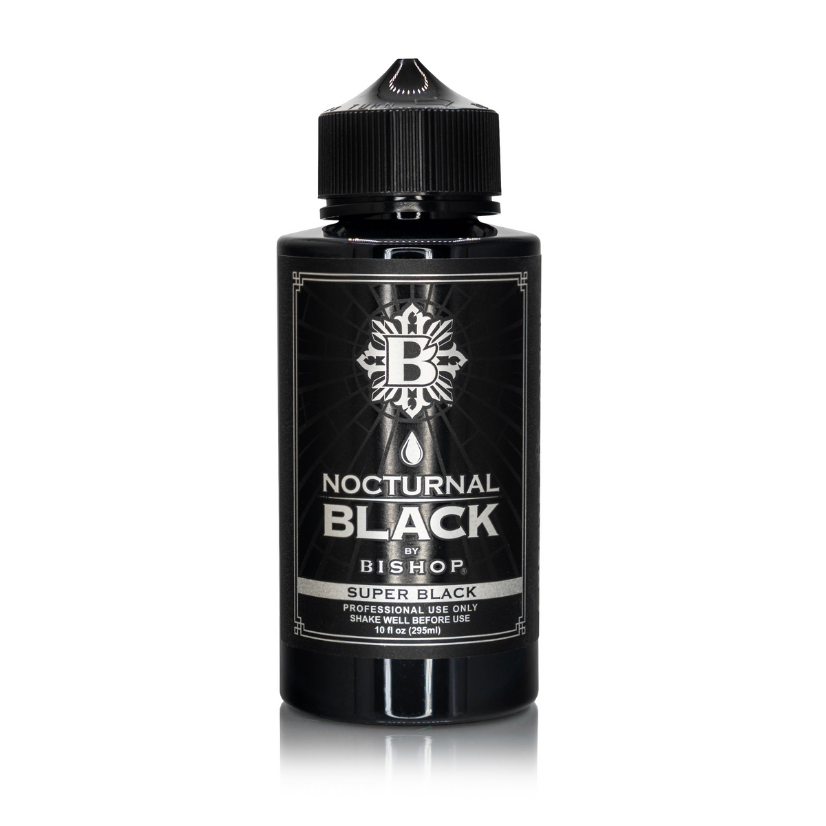Nocturnal By Bishop Super Black 295ml — φιάλη σε λευκό φόντο