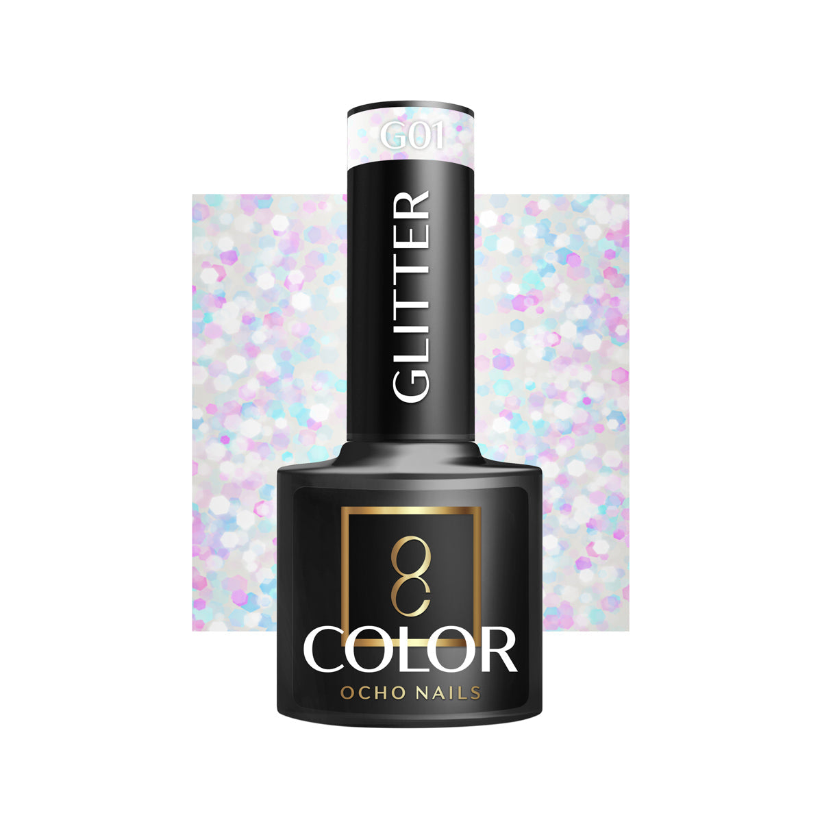 OCHO NAILS Hybrid nail polish glitter G01 -5 g - BVShop