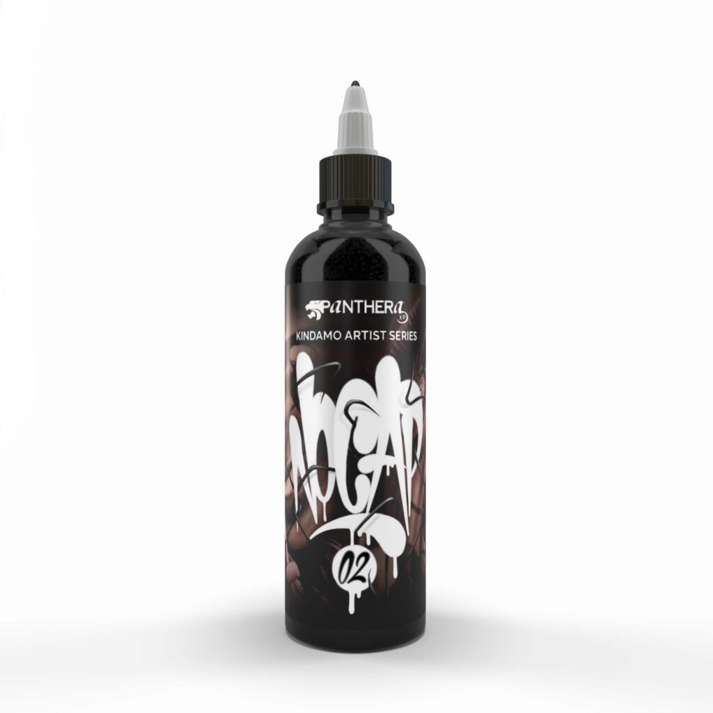 Panthera X Kindamo No Cap 02 Χρωστική Τατουάζ 150ml — φιάλη σε λευκό φόντο